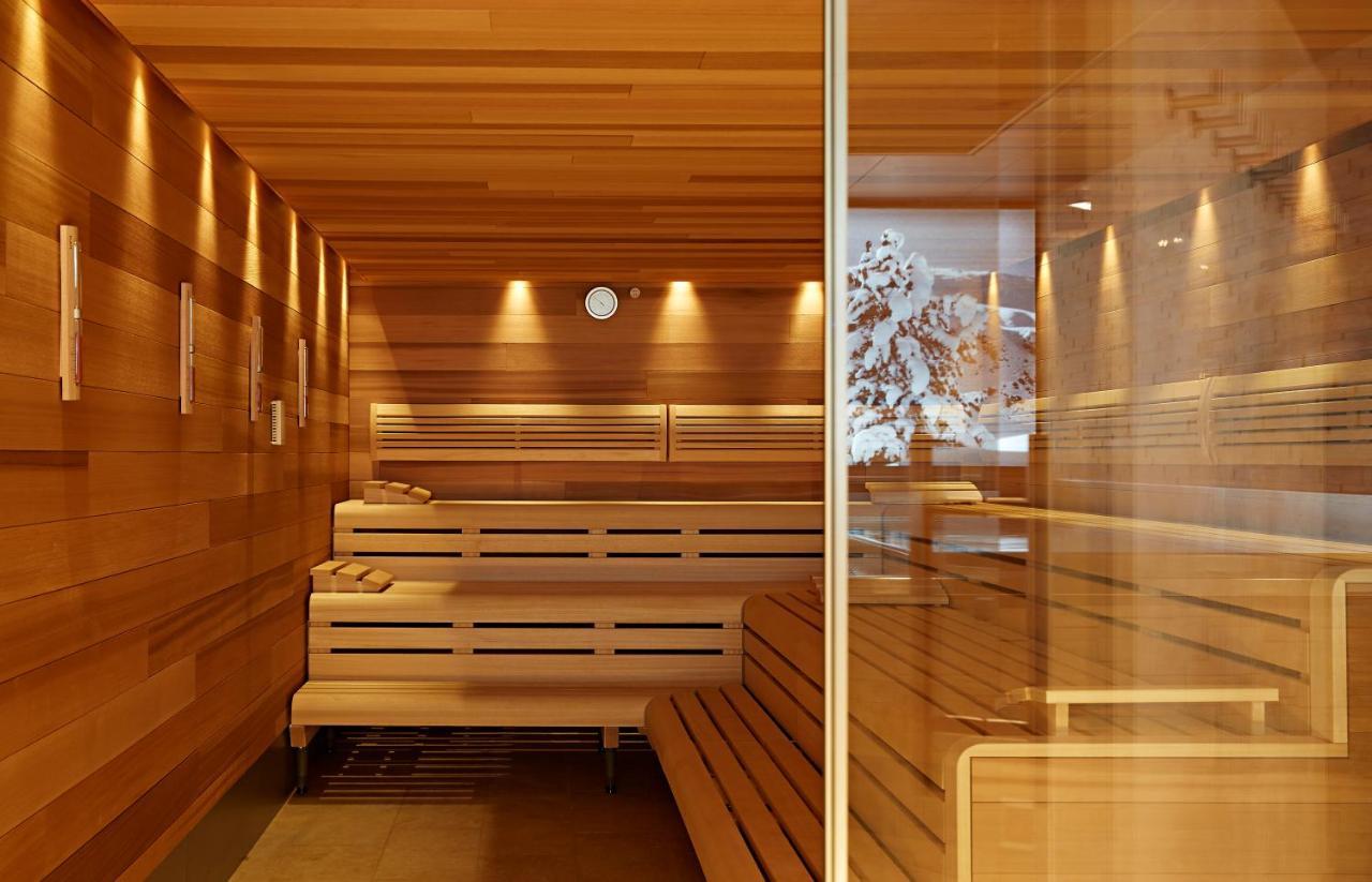 Precise Tale Seehof Davos Buitenkant foto A modern Finnish sauna